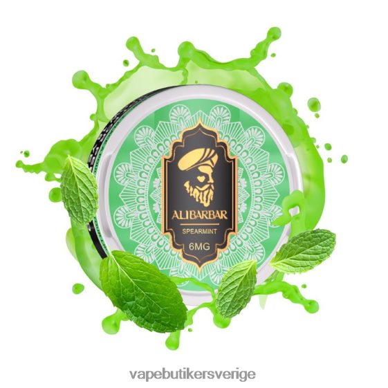 Vape Sverige - Alibarbar nikotinpåsar grönmynta 6H426D153