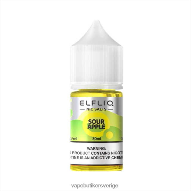 ELFBAR ELFLIQ nic salt 30 ml surt äpple 6VPPT028 Vape Smaker