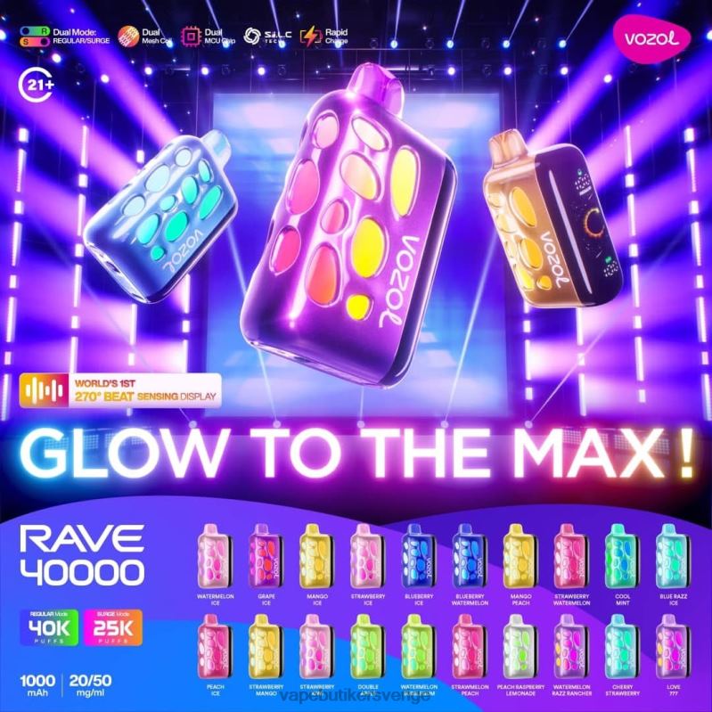 Vozol Rave 40000 6DP461 Vape Sverige