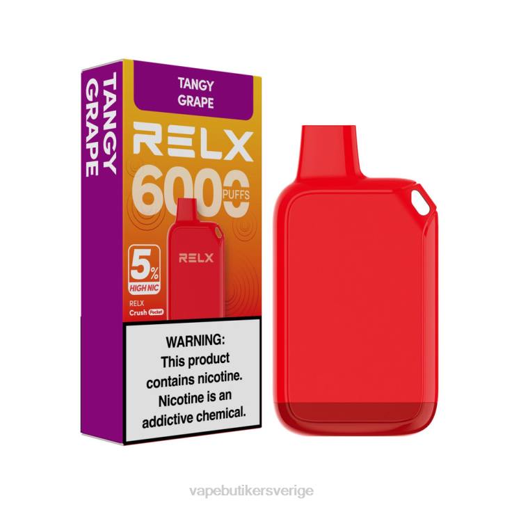 Vape Juice - RELX Crush Pocket 6000 5% hög nic syrlig druva R26H27