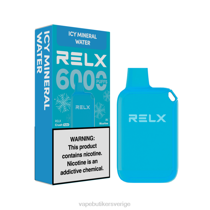 Vape Smaker - RELX Crush Pocket 6000 isiga iskallt mineralvatten R26H23