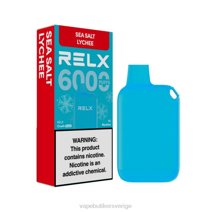 Vape Utan Nikotin - RELX Crush Pocket 6000 isiga havssalt litchi R26H14