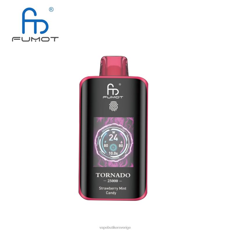Vape Göteborg - Fumot Tornado 25000 engångsvape jordgubbsmintgodis ZV22D15