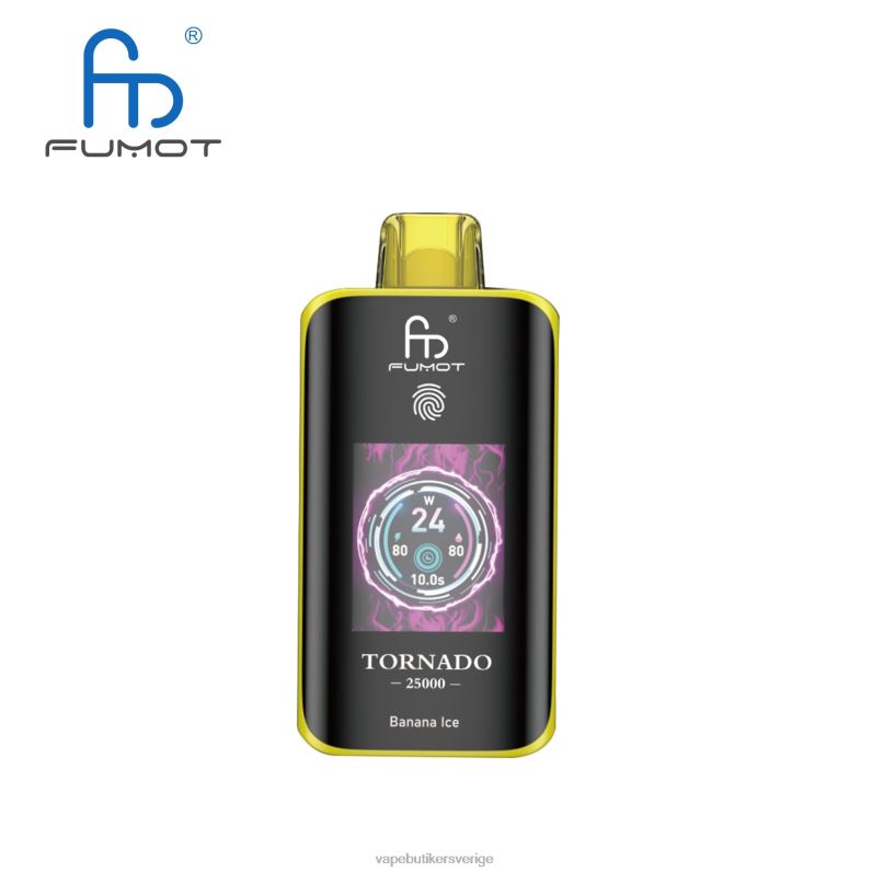 Vape Sverige - Fumot Tornado 25000 engångsvape bananis ZV22D1