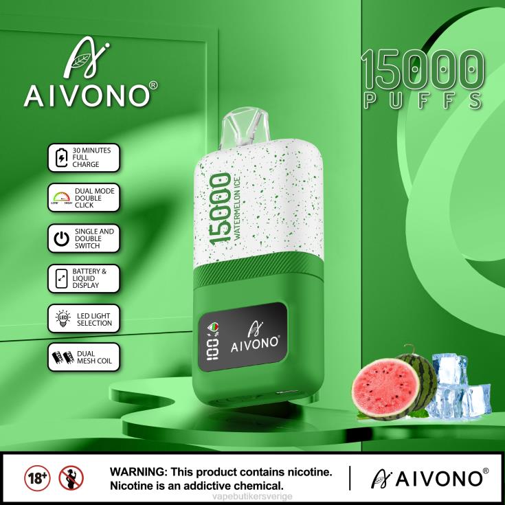 Vape Göteborg - Aivono AIM magic 15 000 vattenmelon is B8B4270