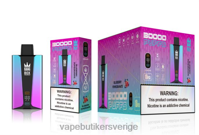 Vape Göteborg - Bang Box 30 000 puffar smart skärm blåbär pomgerante 2N2H080