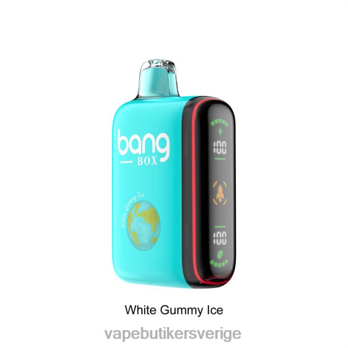 Vape Göteborg - Bang Box 9000-18000 puffar intelligent kraftdisplay vit gummiaktig is 2N2H030
