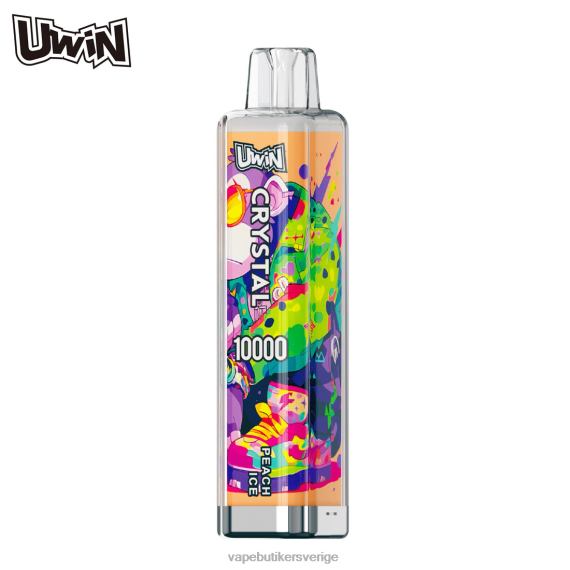 Vape Göteborg - UWIN CRYSTAL 10000 engångsvape persika is 2HR4V10