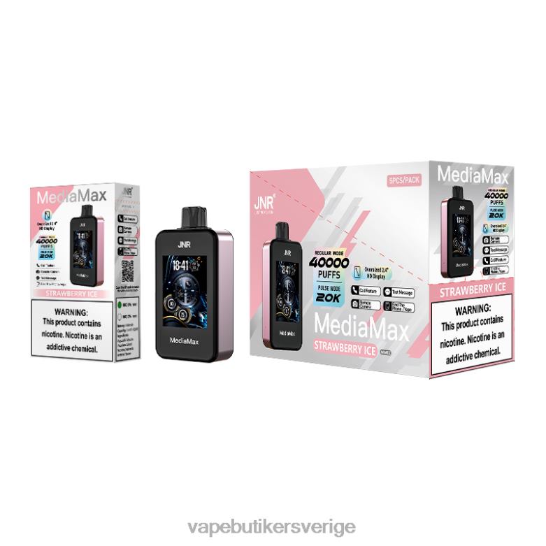 Vape Juice 2L8J817 JNR MediaMax 40k puff jordgubbsis