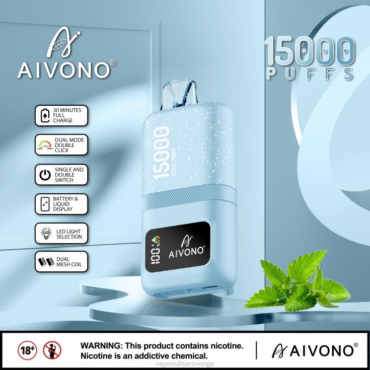Vape Juice - Aivono AIM magic 15 000 cool mynta B8B4262