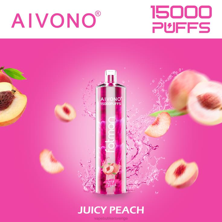 Vape Juice - Aivono FATMAN 15 000 saftig persika B8B4217
