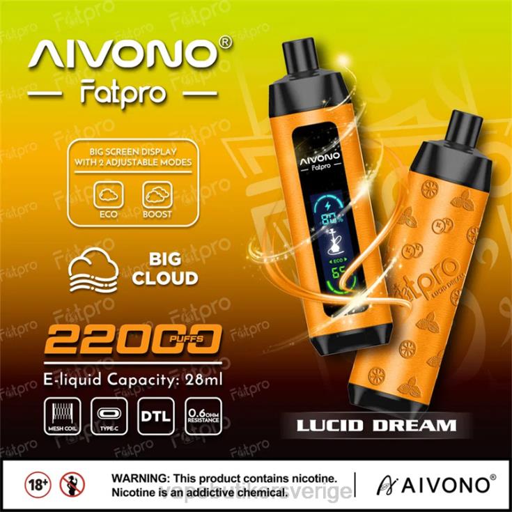 Vape Juice - Aivono Fatpro 22 000 klar dröm B8B427