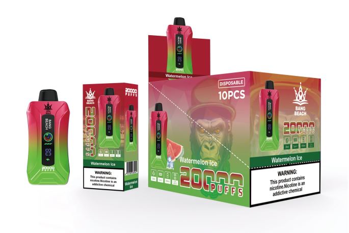 Vape Juice - Bang Beach 20000 puffar smart screen vape vattenmelon is 2N2H07