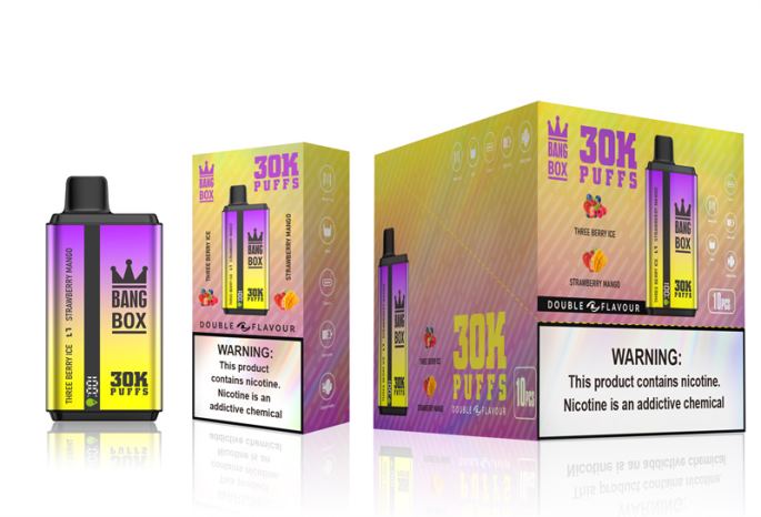 Vape Juice - Bang Box 30000 puffar dubbla smaker tre bäris & jordgubbsmango 2N2H067