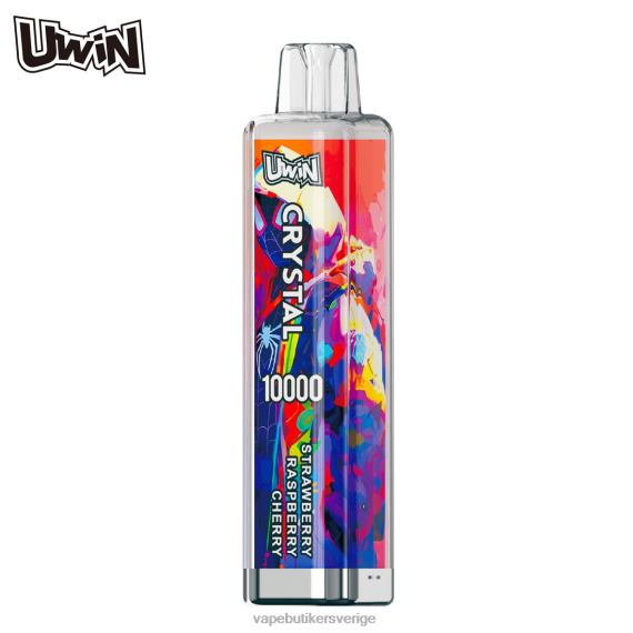 Vape Juice - UWIN CRYSTAL 10000 engångsvape jordgubbar hallon körsbär 2HR4V7