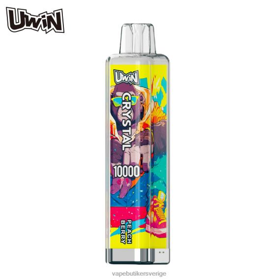 Vape Juice - UWIN CRYSTAL 10000 engångsvape persika bär 2HR4V12
