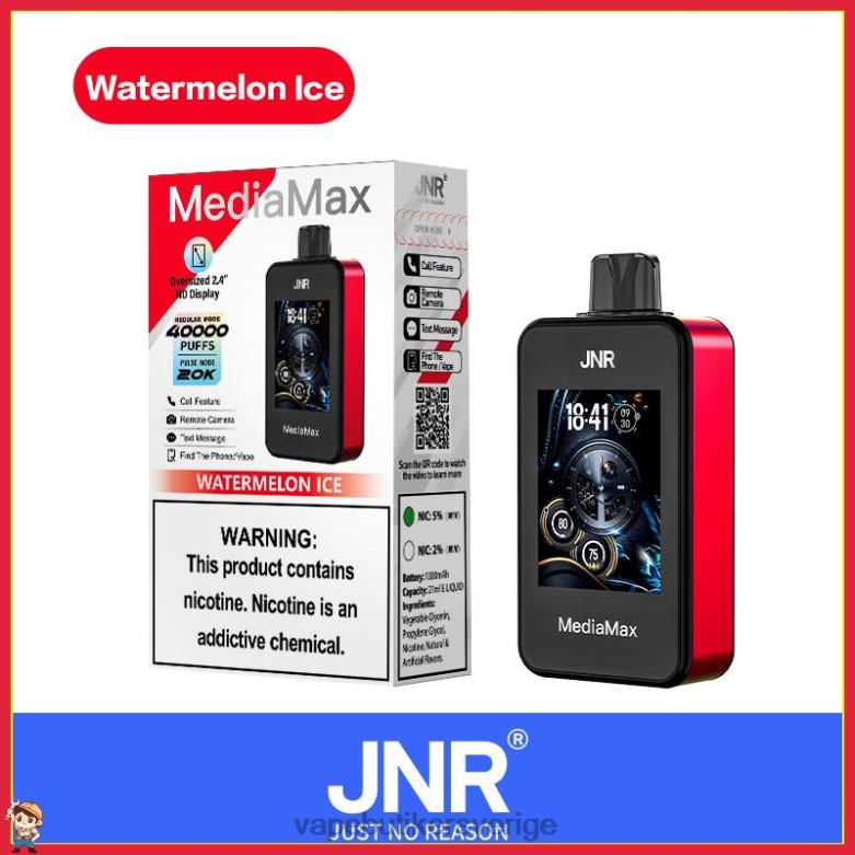 Vape Smaker 2L8J818 JNR MediaMax 40k puff vattenmelon is