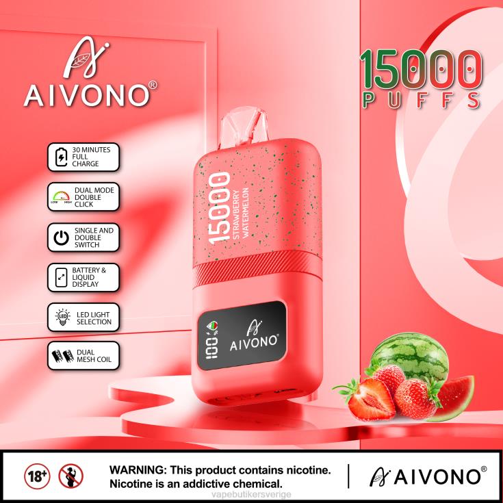Vape Smaker - Aivono AIM magic 15 000 jordgubbsvattenmelon B8B4258