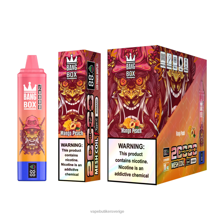 Vape Smaker - Bang Box 20000 puffar smart skärm mango persika 2N2H058