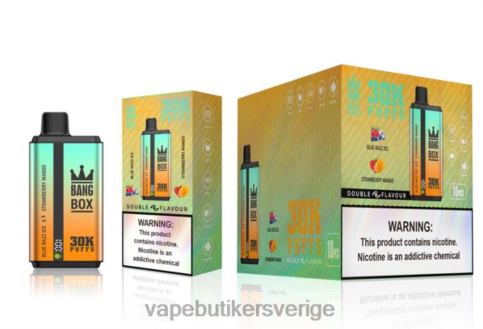Vape Smaker - Bang Box 30000 puffar dubbla smaker blue razz ice & jordgubbsmango 2N2H073