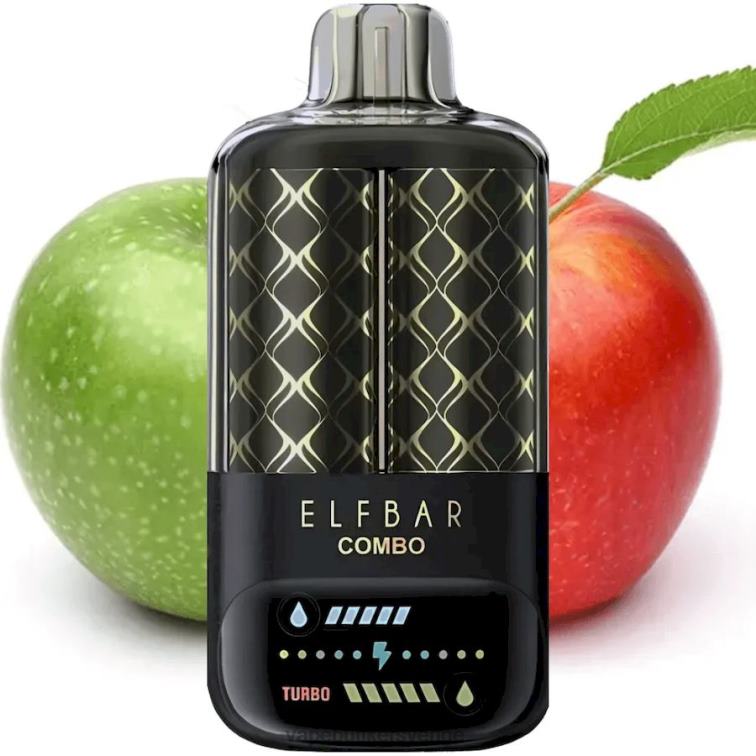 Vape Smaker - Elf Bar Combo 25 000 grönt äpple & dubbel äpple shisha 8TPD83
