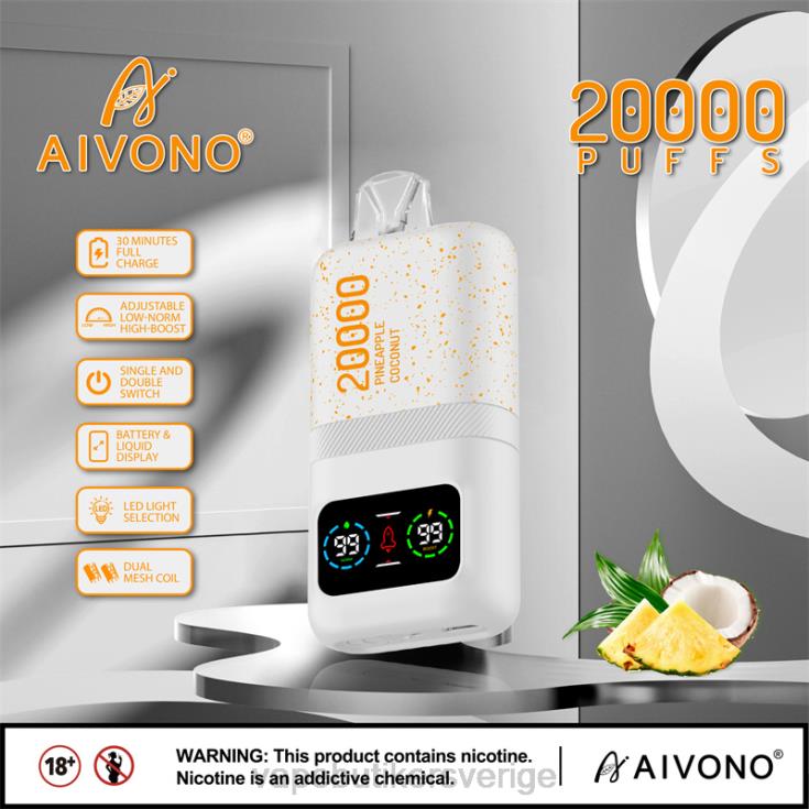 Vape Sverige - Aivono AIM magic 20 000 ananas kokos is B8B4276