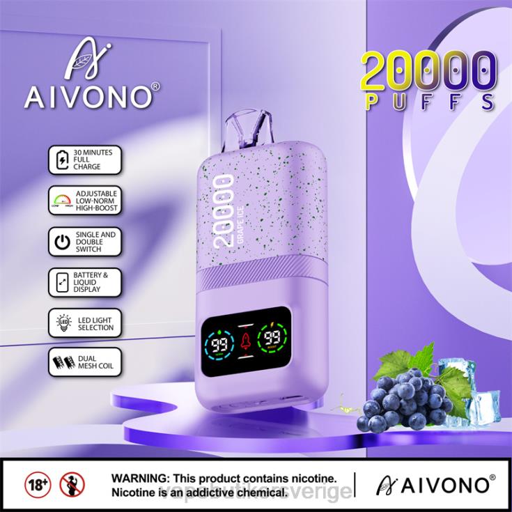 Vape Sverige - Aivono AIM magic 20 000 druvis B8B4286