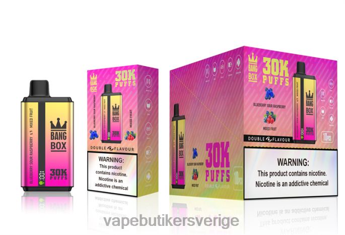 Vape Sverige - Bang Box 30000 puffar dubbla smaker blåbärssyrliga hallon & blandad frukt 2N2H066