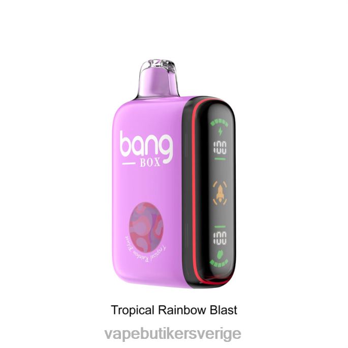 Vape Sverige - Bang Box 9000-18000 puffar intelligent kraftdisplay tropisk regnbågsexplosion 2N2H036