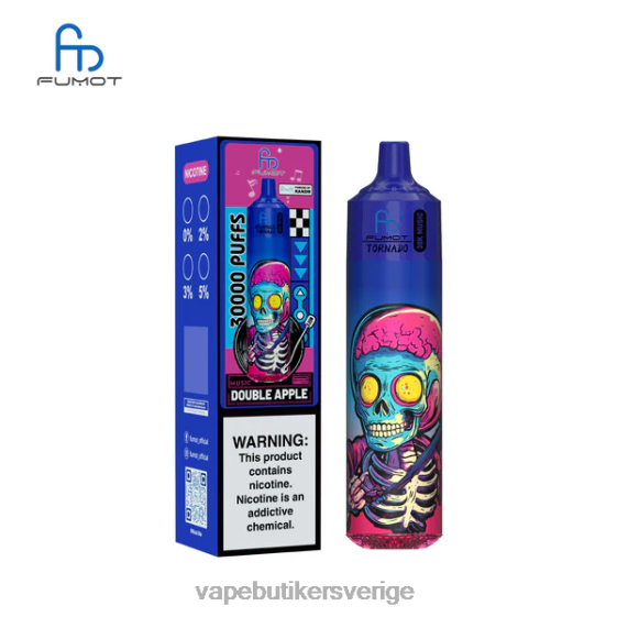 Vape Sverige - Fumot Tornado 30k musik dubbelt äpple JR86L11