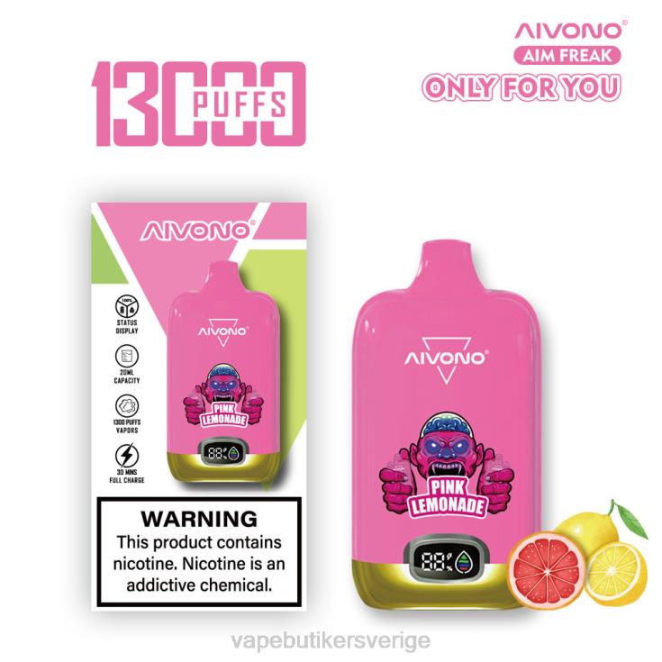 Vape Utan Nikotin - Aivono AIM FREAK 13 000 rosa lemonad B8B42249