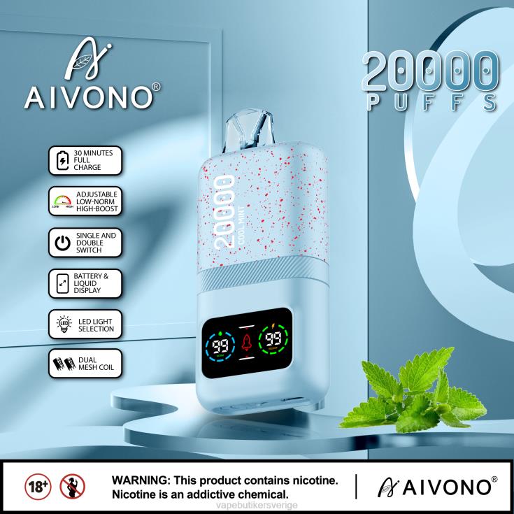 Vape Utan Nikotin - Aivono AIM magic 20 000 cool mynta B8B4284