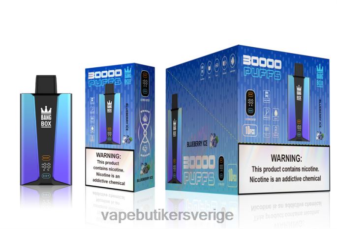 Vape Utan Nikotin - Bang Box 30 000 puffar smart skärm blåbärsis 2N2H079