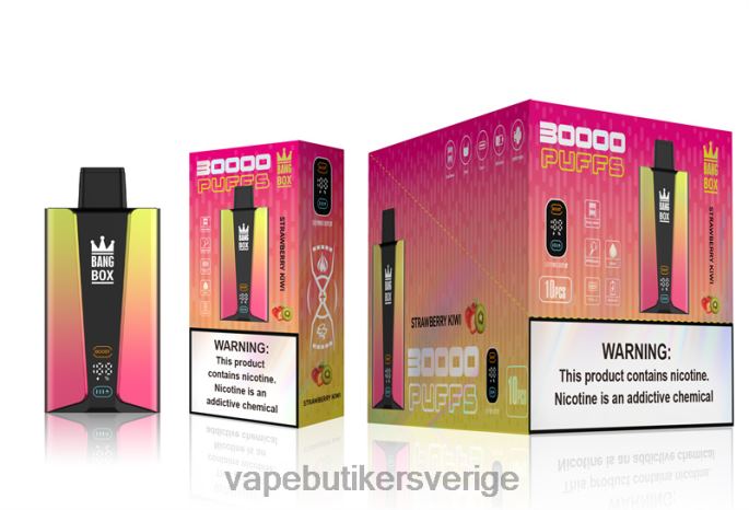 Vape Utan Nikotin - Bang Box 30 000 puffar smart skärm jordgubbskiwi 2N2H074