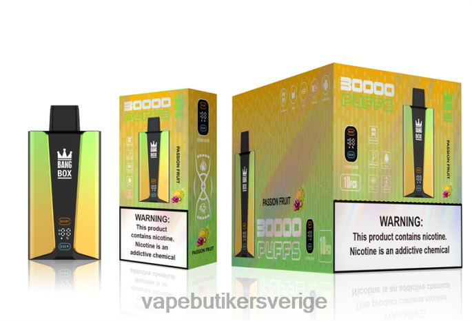 Vape Utan Nikotin - Bang Box 30 000 puffar smart skärm passionsfrukt 2N2H084