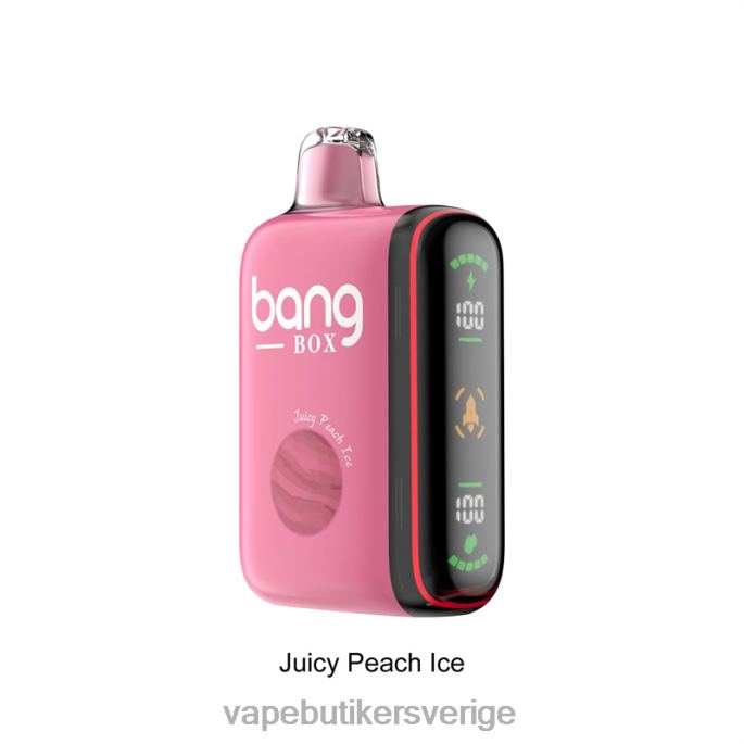 Vape Utan Nikotin - Bang Box 9000-18000 puffar intelligent kraftdisplay saftig persikois 2N2H029
