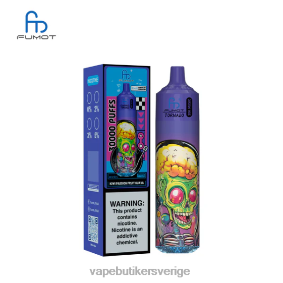 Vape Utan Nikotin - Fumot Tornado 30k musik kiwi passionsfrukt guava JR86L14