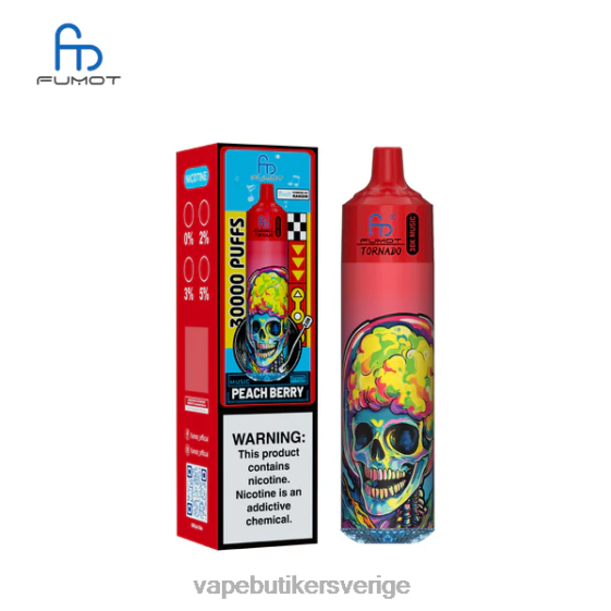 Vape Utan Nikotin - Fumot Tornado 30k musik persika bär JR86L19