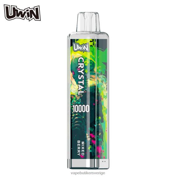 Vape Utan Nikotin - UWIN CRYSTAL 10000 engångsvape blandat bär 2HR4V14