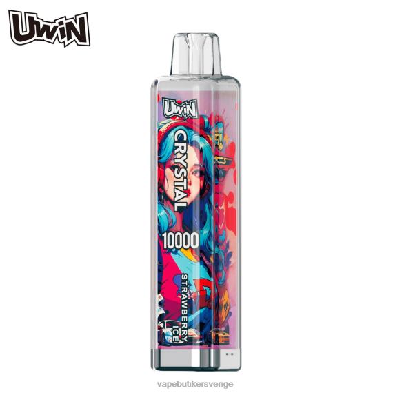 Vape Utan Nikotin - UWIN CRYSTAL 10000 engångsvape jordgubbsis 2HR4V9