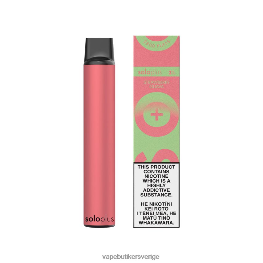 Vape Juice - Solo Plus engångs vape paradis samling jordgubbsguava DB20T437