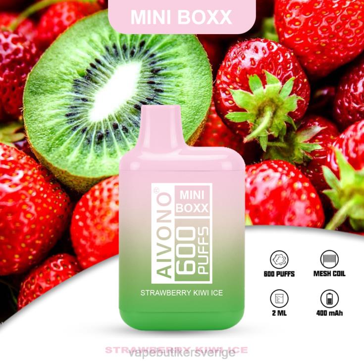 Vape Utan Nikotin - Aivono AIM MINI BOXX 600 jordgubbar kiwi is B8B42234
