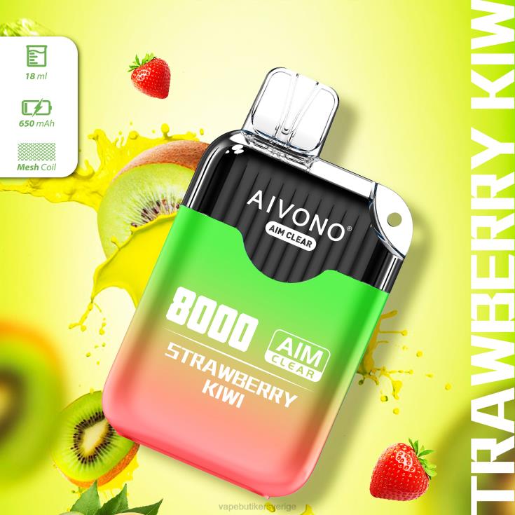 Vape Göteborg - Aivono AIM CLEAR 8000 jordgubbskiwi B8B42210