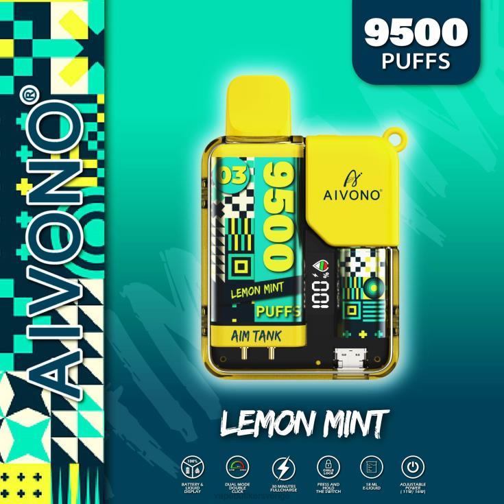 Vape Göteborg - Aivono AIM TANK 9500 citronmynta B8B4235