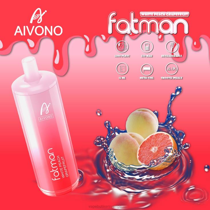 Vape Göteborg - Aivono FATMAN 6800 grapefrukt B8B4225