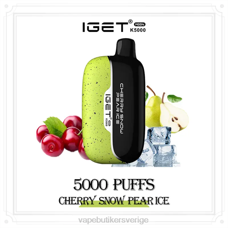 Vape Göteborg - IGET Moon k5000 körsbärssnö päron is TZ665