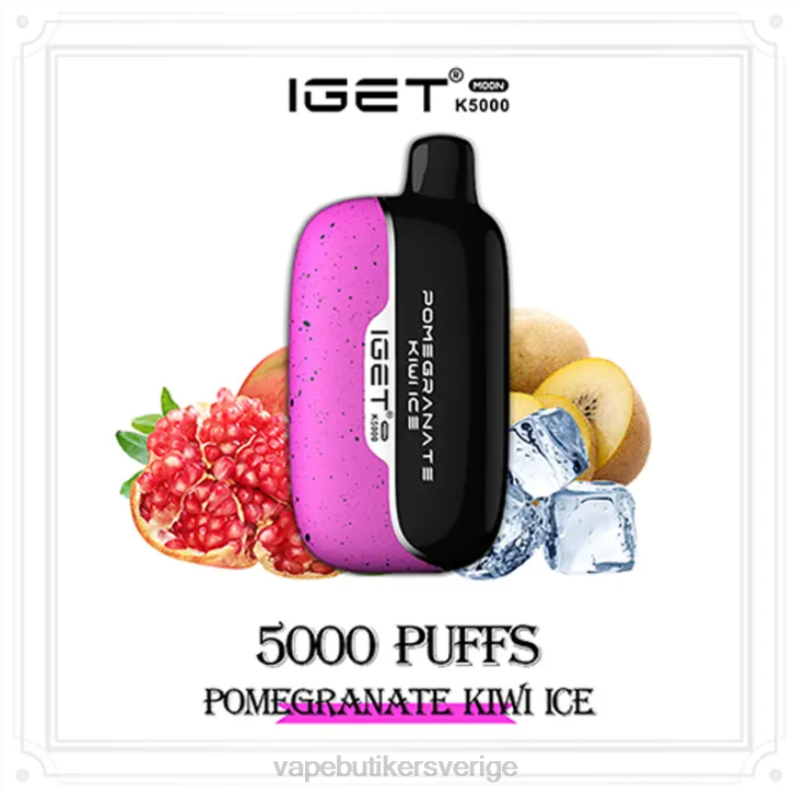 Vape Juice - IGET Moon k5000 granatäpple kiwi is TZ6617