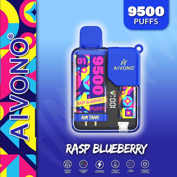 Vape Smaker - Aivono AIM TANK 9500 hallon blåbär B8B4233