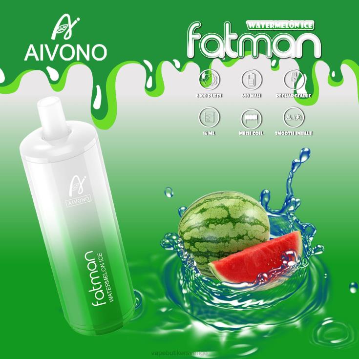 Vape Smaker - Aivono FATMAN 6800 vattenmelon is B8B4228
