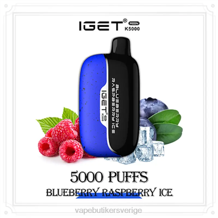 Vape Smaker - IGET Moon k5000 blåbärshallonis TZ663